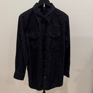 Lauren Ralph Lauren Black Button-Down Western Shirt